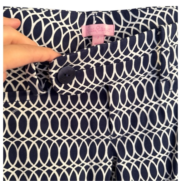 Lily Pulitzer Capri Cropped Pants in Tickle the Ivories Print size 2 EUC VS-6 - Picture 4 of 9